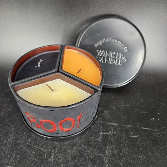 Yankee Candle Halloween 3 Scents Boo Tricky Wicked Patchouli Peppermint Jar - Picture 4 of 12